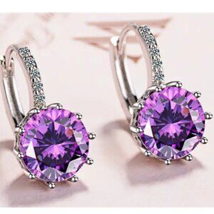 Lymphatic Germanium Magnetology Drainage Silver Electro-Plated Hoop Earrings